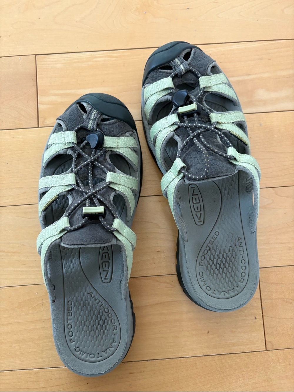 KEEN Women's Light Green and Gray Sport Sandals